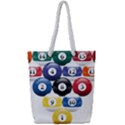 Racked Billiard Pool Balls Full Print Rope Handle Tote (Small) View1