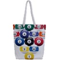 Racked Billiard Pool Balls Full Print Rope Handle Tote (Small) View2