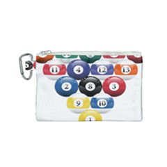 Racked Billiard Pool Balls Canvas Cosmetic Bag (small) by Ket1n9