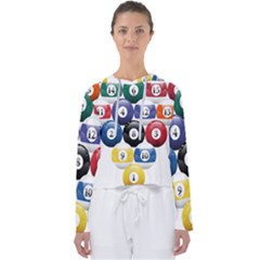 Racked Billiard Pool Balls Women s Slouchy Sweat by Ket1n9