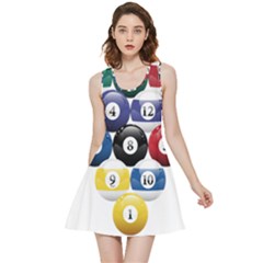 Racked Billiard Pool Balls Inside Out Reversible Sleeveless Dress by Ket1n9