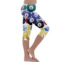 Racked Billiard Pool Balls Kids  Lightweight Velour Capri Leggings  View3