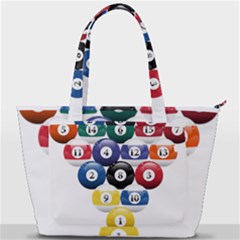 Racked Billiard Pool Balls Back Pocket Shoulder Bag  by Ket1n9