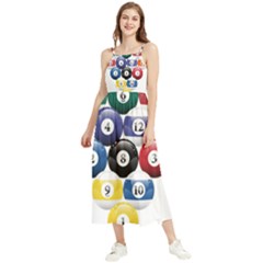 Racked Billiard Pool Balls Boho Sleeveless Summer Dress by Ket1n9