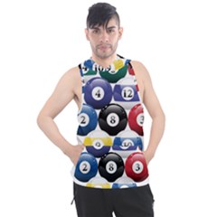 Racked Billiard Pool Balls Men s Sleeveless Hoodie by Ket1n9