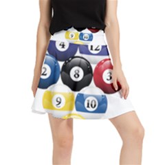 Racked Billiard Pool Balls Waistband Skirt by Ket1n9