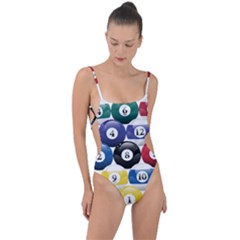 Abstract Vibrant Colour Botany Tie Strap One Piece Swimsuit by Ket1n9