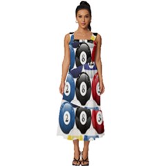 Abstract Vibrant Colour Botany Square Neckline Tiered Midi Dress by Ket1n9