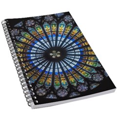 Stained Glass Rose Window In France s Strasbourg Cathedral 5 5  X 8 5  Notebook by Ket1n9