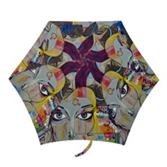 Graffiti Mural Street Art Painting Mini Folding Umbrellas by Ket1n9