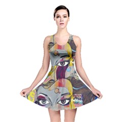 Graffiti Mural Street Art Painting Reversible Skater Dress by Ket1n9