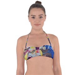 Graffiti Mural Street Art Painting Tie Back Bikini Top by Ket1n9