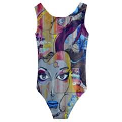 Graffiti Mural Street Art Painting Kids  Cut-out Back One Piece Swimsuit by Ket1n9