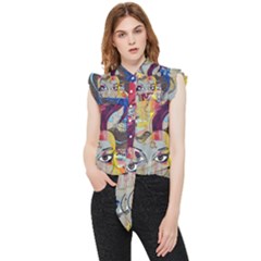 Graffiti Mural Street Art Painting Frill Detail Shirt