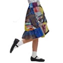 Graffiti Mural Street Art Painting Kids  Ruffle Flared Wrap Midi Skirt View3