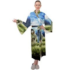 Astronaut Maxi Velvet Kimono by Ket1n9