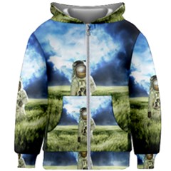 Astronaut Kids  Zipper Hoodie Without Drawstring by Ket1n9