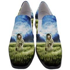 Astronaut Women Slip On Heel Loafers by Ket1n9