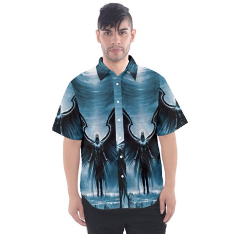 Rising Angel Fantasy Men s Short Sleeve Shirt by Ket1n9