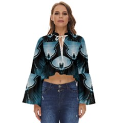 Rising Angel Fantasy Boho Long Bell Sleeve Top by Ket1n9