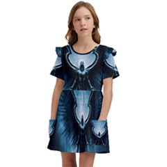 Rising Angel Fantasy Kids  Frilly Sleeves Pocket Dress by Ket1n9