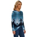 Rising Angel Fantasy Long Sleeve Crew Neck Pullover Top View3