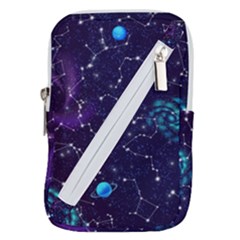 Realistic Night Sky Poster With Constellations Belt Pouch Bag (small)