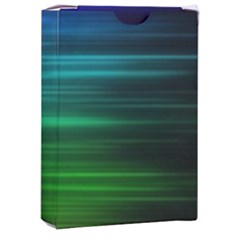 Blue And Green Lines Playing Cards Single Design (rectangle) With Custom Box