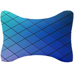 Blue Pattern Plain Cartoon Seat Head Rest Cushion by Ket1n9