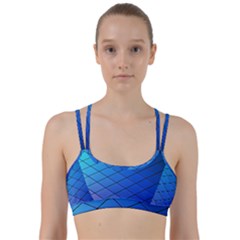 Blue Pattern Plain Cartoon Line Them Up Sports Bra by Ket1n9