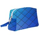 Blue Pattern Plain Cartoon Wristlet Pouch Bag (Large) View1