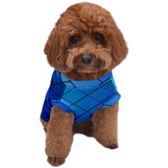 Blue Pattern Plain Cartoon Dog T-shirt