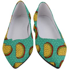 Taco Drawing Background Mexican Fast Food Pattern Women s Block Heels  by Ket1n9