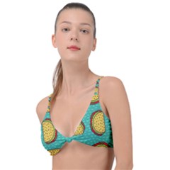 Taco Drawing Background Mexican Fast Food Pattern Knot Up Bikini Top by Ket1n9