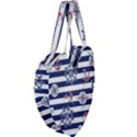 Seamless Marine Pattern Giant Heart Shaped Tote View4