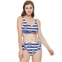 Seamless Marine Pattern Frilly Bikini Set View1