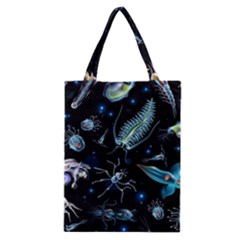 Colorful Abstract Pattern Consisting Glowing Lights Luminescent Images Marine Plankton Dark Backgrou Classic Tote Bag by Ket1n9