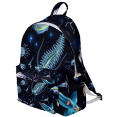 Colorful Abstract Pattern Consisting Glowing Lights Luminescent Images Marine Plankton Dark Backgrou The Plain Backpack by Ket1n9