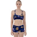 Marine Seamless Pattern Thin Line Memphis Style Perfect Fit Gym Set View1