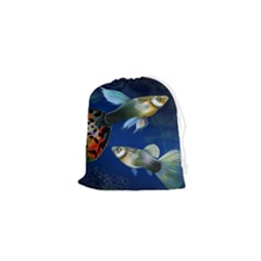 Marine Fishes Drawstring Pouch (xs) by Ket1n9