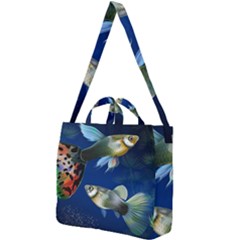 Marine Fishes Square Shoulder Tote Bag by Ket1n9