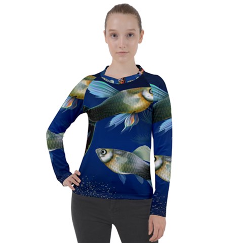 Marine Fishes Women s Pique Long Sleeve T-shirt by Ket1n9