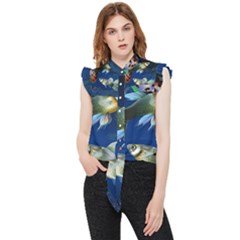 Marine Fishes Frill Detail Shirt by Ket1n9