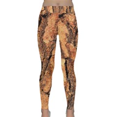 Bark Texture Wood Large Rough Red Wood Outside California Classic Yoga Leggings by Ket1n9