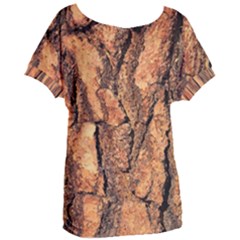 Bark Texture Wood Large Rough Red Wood Outside California Women s Oversized T-shirt by Ket1n9