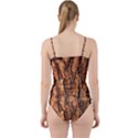 Bark Texture Wood Large Rough Red Wood Outside California Cut Out Top Tankini Set View2