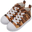 Bark Texture Wood Large Rough Red Wood Outside California Kids  Mid-Top Canvas Sneakers View2