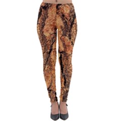 Bark Texture Wood Large Rough Red Wood Outside California Lightweight Velour Leggings by Ket1n9