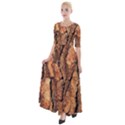 Bark Texture Wood Large Rough Red Wood Outside California Half Sleeves Maxi Dress View1