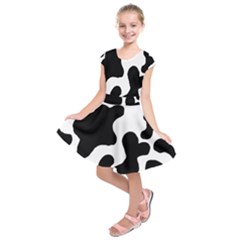 Cow Pattern Kids  Short Sleeve Dress by Ket1n9